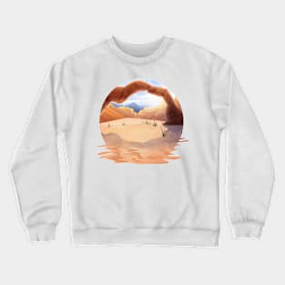 Desert Rock Arch (Circle Version) Crewneck Sweatshirt